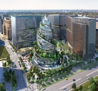 A design for Amazon's 'Helix' office building at its Virginia campus