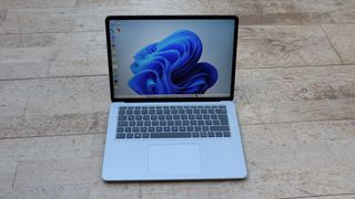 A photograph of the Microsoft Surface Studio Laptop
